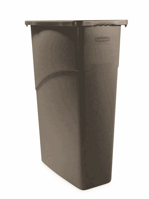WALL RECEPTICLE RUBBERMAID SLIM JIM 23 GALLON 3540 BROWN