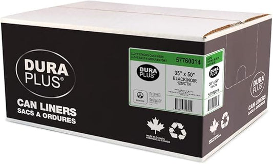 GARBAGE BAGS CLEAR 35" X 50" UTILITY CAN LINER 125 BAGS STRONG