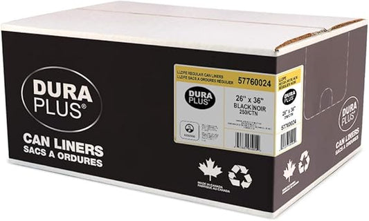 GARBAGE BAGS CLEAR 26" X 36" UTILITY CAN LINER 200 BAGS STRONG