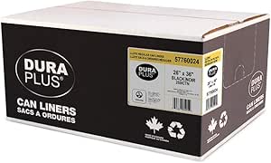 GARBAGE BAGS BLACK 26" X 36" UTILITY CAN LINER 200 BAGS