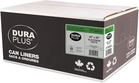 GARBAGE BAGS CLEAR 42" X 48" UTILITY CAN LINER 125 BAGS STRONG