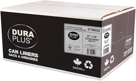 GARBAGE BAGS CLEAR 22" X 24" UTILITY CAN LINER 500 BAGS