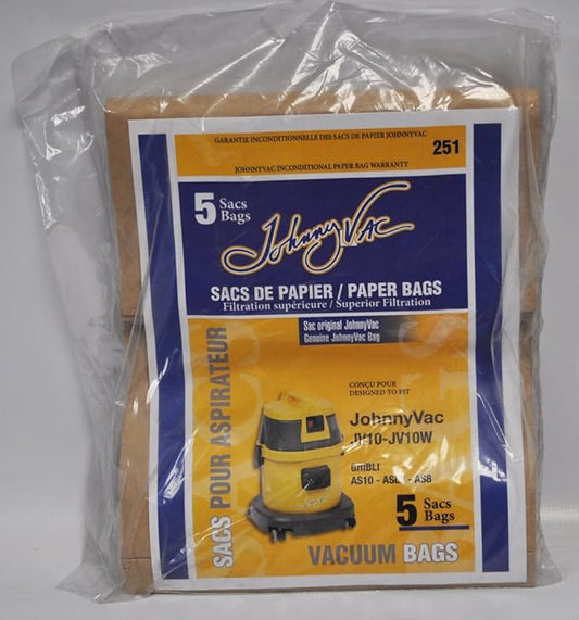 JOHNNY VAC 4 GALLON WET/DRY VACUUM ASL VACUUM BAG 5