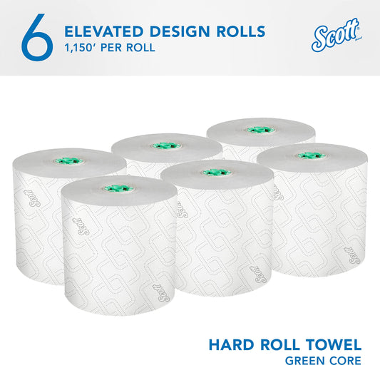 SCOTT PAPER TOWEL ROLL 25700 GREEN CORE 6 ROLLS PER CASE 1150FT