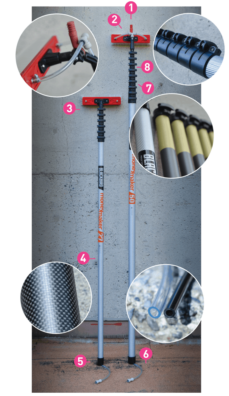 COMPOSITE CARBON FIBER WINDOW CLEANING POLE 50 FEET