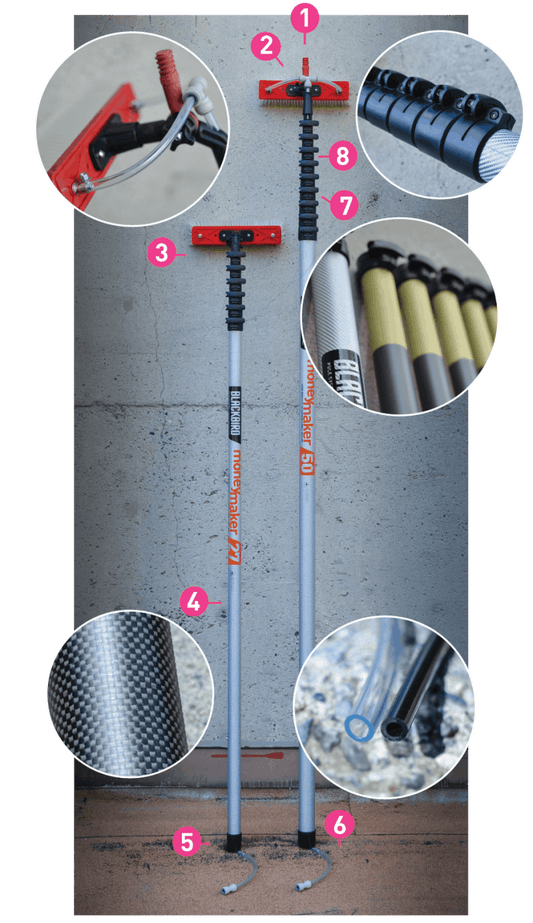 COMPOSITE CARBON FIBER WINDOW CLEANING POLE 50 FEET