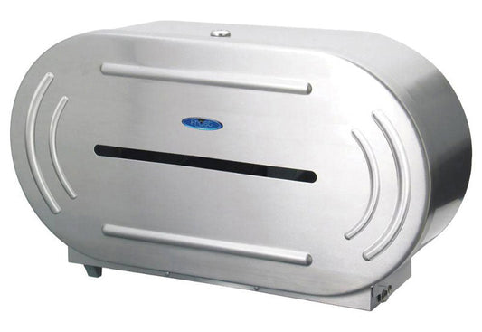 FROST STAINLESS STEEL DOUBLE JUMBO ROLL TOILET PAPER DISPENSER F169 - 20.5"X11.25"X5.75