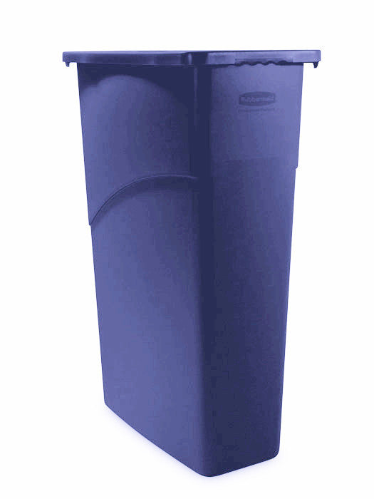 WALL RECEPTICLE RUBBERMAID SLIM JIM 23 GALLON 3540 BLUE