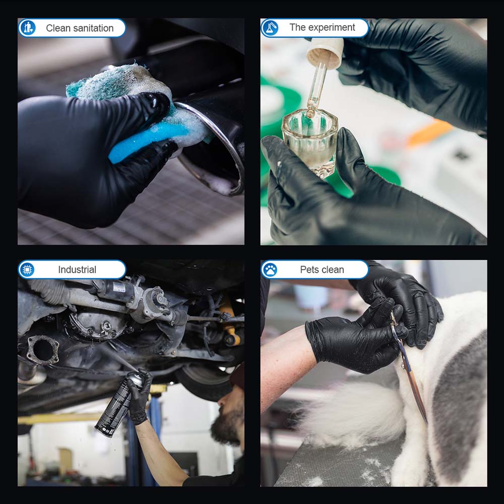 TOUCHFLEX NITRILE GLOVES SMALL BLACK 100/BOX