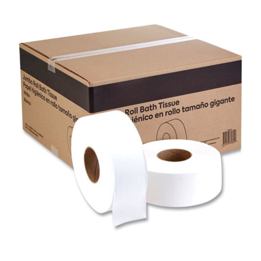 JUMBO ROLL TOILET PAPER 1000 FEET 2 PLY 12 ROLLS