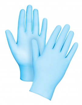 WALICO NITRILE BLUE GLOVES HYBRID 100/BOX